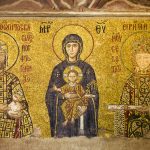 İmparator ve İmparatoriçe ile Meryem ve İsa Mesih'in Bizans mozaiği, Ayasofya Müzesi