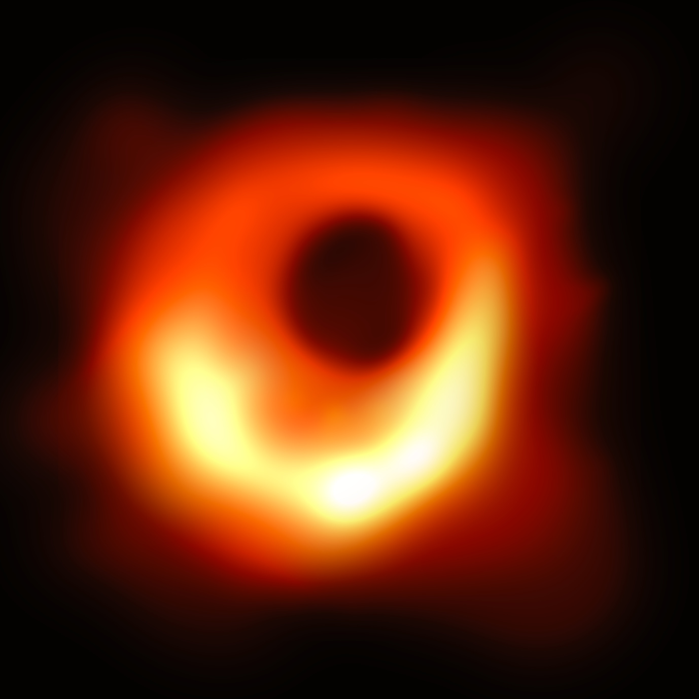 Messier 87 ya da M87 Galaksisinde, 10 Nisan 2019'da fotoğraflanan "Kara Delik"in illüstrasyonu.