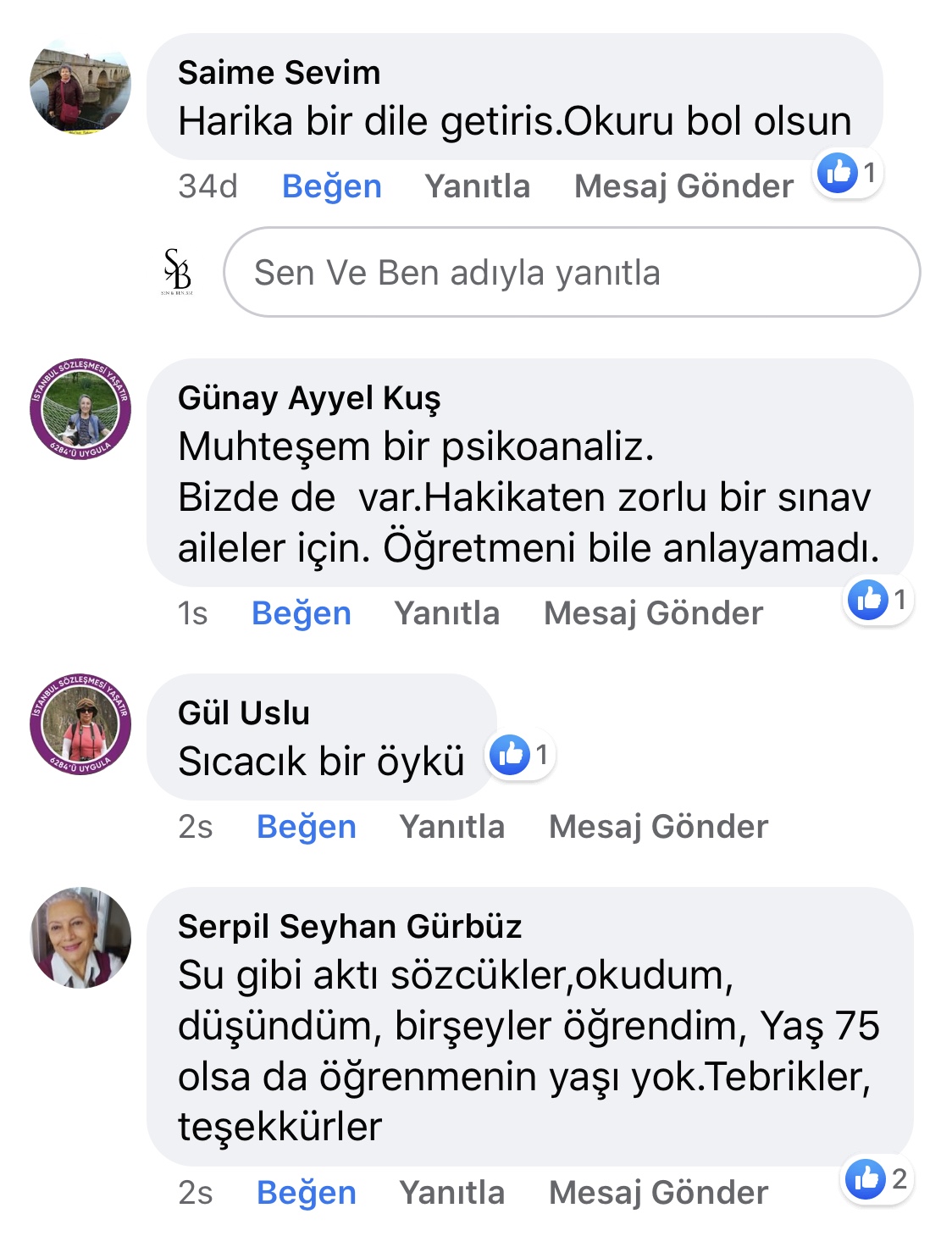 Karnıyarık | Zeynep Mete | SenVeBen Facebook Sayfası Yorumları | 01