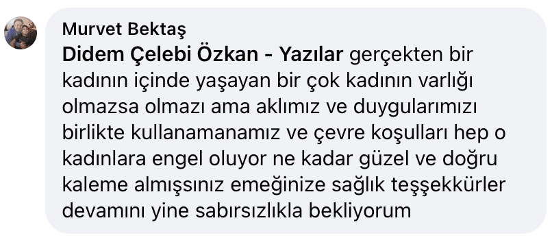 Benim Sarhoşluğum Temizdir Bir Kere | Didem Çelebi Özkan Yazılar Facebook Sayfası Yorumları | 07