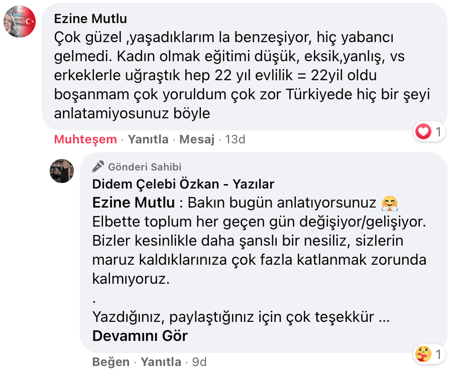 Benim Sarhoşluğum Temizdir Bir Kere | Didem Çelebi Özkan Yazılar Facebook Sayfası Yorumları | 09