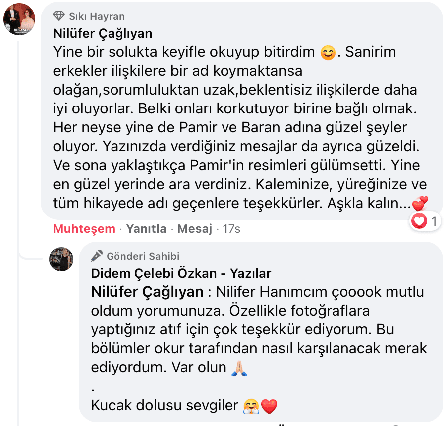 Uyanıp Öpmeyi İstediğim Kadın | Didem Çelebi Özkan Yazılar Facebook Sayfası Yorumları | 03