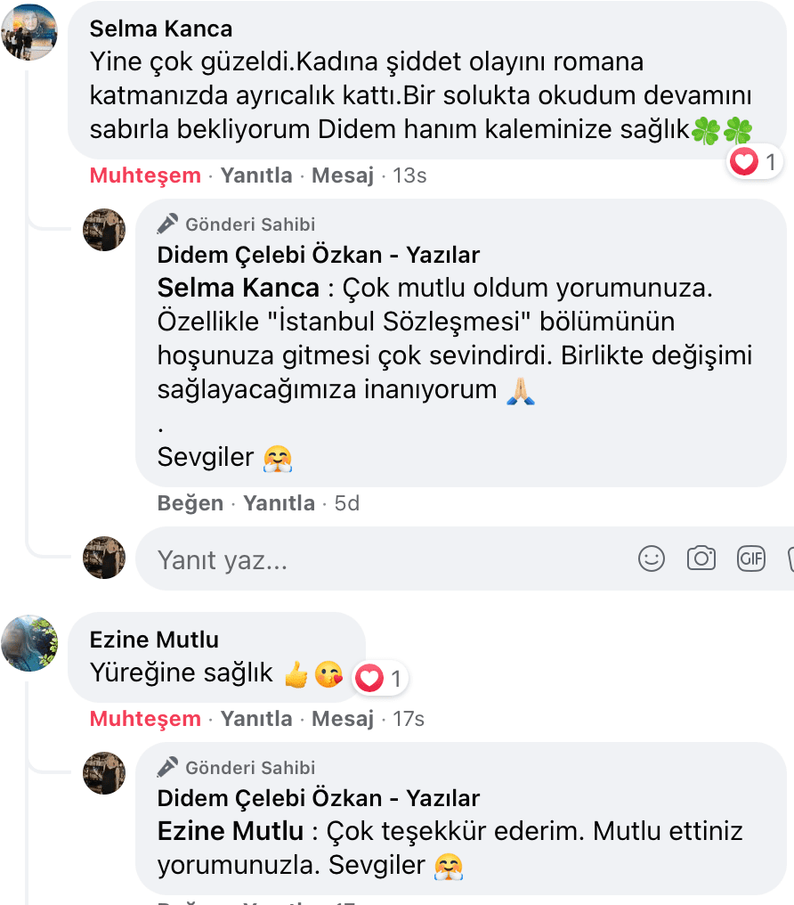 Uyanıp Öpmeyi İstediğim Kadın | Didem Çelebi Özkan Yazılar Facebook Sayfası Yorumları | 05