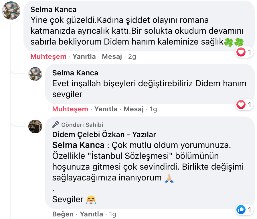 Uyanıp Öpmeyi İstediğim Kadın | Didem Çelebi Özkan Yazılar Facebook Sayfası Yorumları | 06